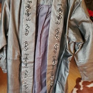 Black leather jacket